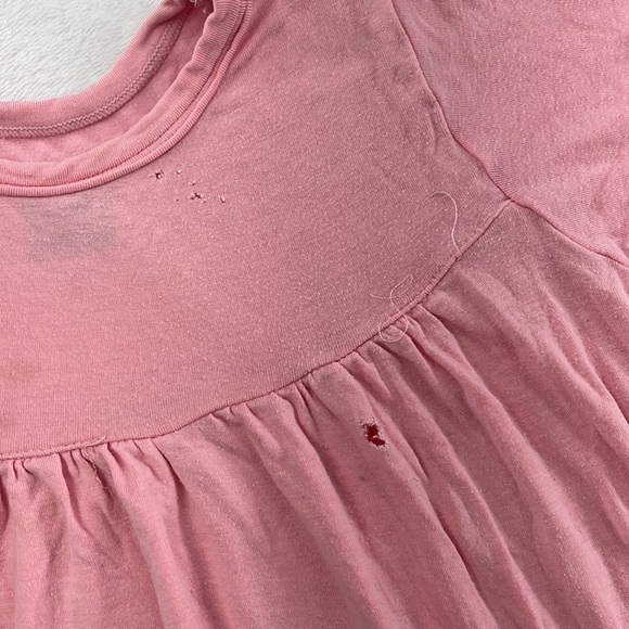 PLAY Kickee Pants 3T Bamboo Pink Ruffle Short Sleeve Swing Dress - Picture 6 of 15